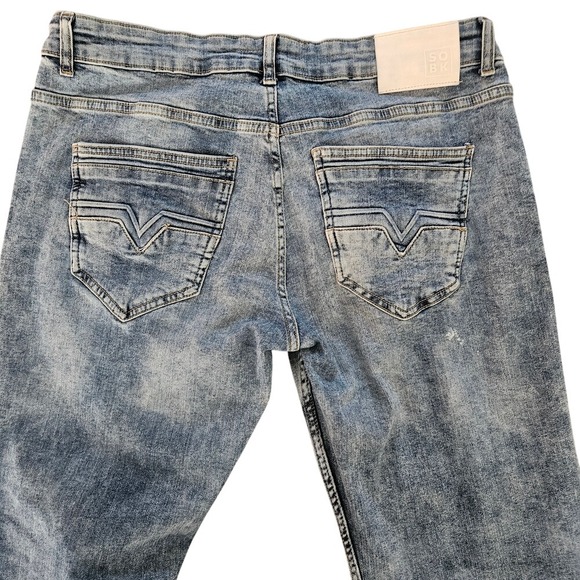 SOBK Men's Straight Outta‎ Brooklyn Jeans Blue Denim, 36x30 - Picture 4 of 6